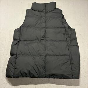 Uniqlo Down Puffer Vest Men's Large Black Nanodesign Mock Neck